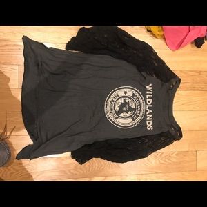 Free people long shirt with lace